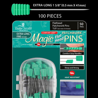 Taylor Seville Magic Pins Flathead Patchwork Extra Long 100pc 1 5/8” (.5mm x 41mm)