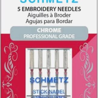 Schmetz Embroidery 75/11 Chrome Machine Needles (package of 5)