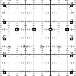 Quilters Select Crystal Ruler 4.5" X 18" Clear Non-Slip