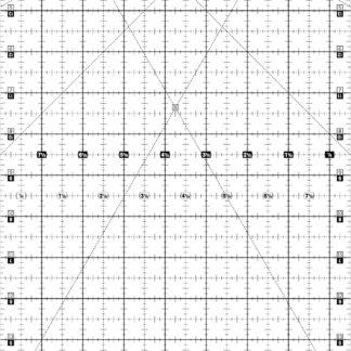Quilters Select Crystal Ruler 8.5" x 18" - Clear Non-Slip