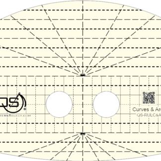 Quilters Select Curves & Arcs Non-Slip MACHINE Quilting Ruler