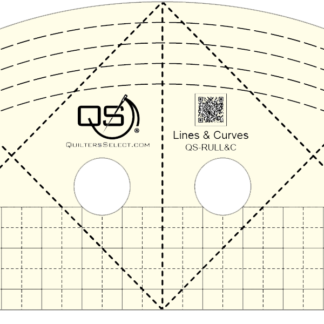 Quilters Select Lines & Curves Non-Slip MACHINE Quilting Ruler